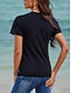 ieftine Tricouri Damă-Pentru femei Tricou 100% Bumbac Păpădie Casual Sfârșit de săptămână Imprimeu Negru Manșon scurt Modă De Bază Stil Nautic Vară