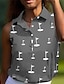 abordables Vêtements de golf pour femmes-Femme T-shirt POLO vêtements de golf Violet Sans Manches Protection Solaire Top Vêtements de golf pour femmes, tenues, vêtements