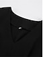 cheap Design Cotton &amp; Linen Dresses-Women&#039;s Casual Dress Cotton Summer Dress Mini Dress Linen Basic Basic Daily V Neck 3/4 Length Sleeve Summer Spring Black Pink Plain