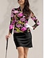 billige Kvinners golfklær-Dame POLO T-skjorte Mørk Rosa Langermet Solbeskyttelse Topper Flamingo Høst Vinter Dame golfantrekk Klær Antrekk Bruk klær