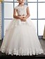 cheap Flower Girl Dresses-Princess Floor Length Flower Girl Dress First Communion Girls Cute Prom Dress Lace with Sash / Ribbon Tiered Plisse Boho Fit 3-16 Years