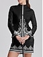 olcso Tervező kollekció-Női POLO trikó Fekete Khakizöld Hosszú ujj Napvédő Felsők Ősz Tél Női golffelszerelések ruhák ruhák, ruházat