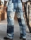 tanie męskie spodnie wizytowe z nadrukiem 3D-Męskie Codzienny Pasek Garnitury Spodnie Druk 3D Na zewnątrz Ulica Regularny Średnio elastyczny