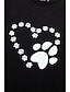 cheap Women&#039;s T-shirts-Women&#039;s T shirt Tee Burgundy Tee 100% Cotton Graphic Dog Letter Daily Holiday Weekend Print Black Short Sleeve Basic Round Neck