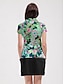 abordables Colección de diseñador-Mujer Camisas de polo ropa de golf Verde Oscuro Protección Solar Ligero Camiseta Floral Ropa de golf para damas Ropa Trajes Ropa Ropa