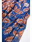abordables robe décontractée imprimée-robe boho à manches bouffantes en mousseline de soie à fleurs tropicales