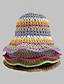 cheap Straw Hat-Stripe Foldable Straw Hat for Women Perfect for Summer Outdoor Travel Vacation Breathable Sun Hat