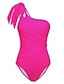 abordables maillots de bain de créateurs-maillot de bain une pièce à une épaule de couleur unie