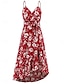 Χαμηλού Κόστους Print Φορέματα-Γυναικεία Καθημερινό φόρεμα Φόρεμα ριχτό από τη μέση και κάτω Φόρεμα σε γραμμή Α Φλοράλ Φύλλο Εξώπλατο Στάμπα Τιράντες Μακρύ Φόρεμα Μάξι Φόρεμα Στυλάτο Καθημερινό Καθημερινά Ημερομηνία Αμάνικο