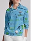 baratos Roupas de golfe feminino-Mulheres Moletom Branco Manga Longa Térmico / Quente Blusas Desenho Animado Roupas femininas de golfe, roupas, roupas, roupas