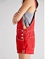 cheap Women&#039;s Overalls-Women&#039;s Jumpsuit Pocket Solid Color Square Neck Streetwear Street Daily Regular Fit Sleeveless Black White Red S M L Summer