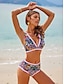 cheap Designer Swimwear-Embroidered Longline Triangle Bikini Set