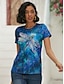 cheap Women&#039;s T-shirts-Women&#039;s T shirt Tee Animal Daily Weekend Print Black Short Sleeve Fashion Crew Neck Summer