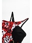 billige designer badetøj-blomstret leopard kontrast bikini badedragt