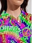 abordables Colección de diseñador-Mujer Camisas de polo Rosa Manga Corta Protección Solar Camiseta Tie-dye Ropa de golf para damas Ropa Trajes Ropa Ropa