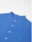 levne Bavlněné lněné košile-Pánské Košile Košile Guayabera plátěná košile Popover košile Letní košile Plážová košile Bílá Námořnická modř Vodní modrá Krátký rukáv Bez vzoru Límeček Léto Ležérní Denní Oblečení