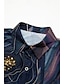 abordables Blusas y camisas de mujer-Mujer Camisa Blusa Graphic Abstracto Botón Estampado Casual Diario Elegante Moda Básico Manga Larga Cuello Camisero Azul Piscina Primavera Otoño