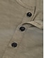 billige Casual T-skjorter for menn-Herre T skjorte Henly-skjorte T-skjorte عادي Henley Gate Feriereise Kort Erme Knapp Klær Designer Grunnleggende Moderne Moderne
