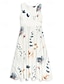 cheap Print Dresses-Women&#039;s Casual Dress A Line Dress Floral Print V Neck Maxi long Dress Casual Daily Date Sleeveless Summer Spring