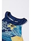 billige Kjoler med tryk-Dame Blomstret Paisley Trykt mønster Halterhals Mini kjole Daglig Stævnemøde Uden ærmer Sommer Forår