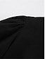 voordelige ontwerp katoenen en linnen jurken-Dames Casual jurk Katoenen zomerjurk Mini-jurk Linnen Standaard Basic Dagelijks V-hals 3/4 mouw Zomer Lente Zwart Blozend Roze Effen