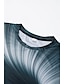 abordables Geometrical-Homme Unisexe Chemise T shirt Tee Tee Graphic 3D Print Col Rond Noir / Blanc Jaune Bleu Vert 3D effet Grande Taille Casual du quotidien Manche Courte Impression 3D Imprimer Vêtement Tenue Mode Frais