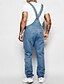 cheap Men&#039;s Jeans-Men&#039;s Jeans Denim Pants Denim Jumpsuit Ripped Multi Pocket Straight Leg Plain Wearable Outdoor Sports Outdoor Fashion Casual Light Blue
