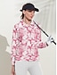 cheap Designer Collection-Women&#039;s Golf Pullover Sweatshirt Pink Long Sleeve Thermal Warm Top Floral Ladies Golf Attire Clothes Outfits Wear Apparel