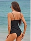 cheap Tankinis-Women&#039;s Swimwear Tankini Swimsuit Backless 2 Piece Plain Pure Color Basic Bathing Suits