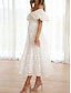preiswerte schlichte Kleider-Damen Weißes Kleid kleid lang Chiffon Rückenfrei Verabredung Urlaub Strassenmode Maxi Schulterfrei Kurzarm Weiß Gelb Blau Farbe