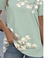 economico T-Shirt da donna-Per donna maglietta Interni Giornaliero Elegante Manica corta A V Verde Estate