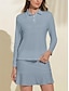 cheap Women&#039;s Golf Clothing-Women&#039;s Golf Polo Shirt Long Sleeve Sun Protection Top Ladies Golf Attire