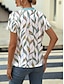 abordables T-shirts Femme-Femme Tops d&#039;été Casual du quotidien Blanche Manche Courte Mode Col Haut Eté