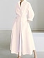 abordables Vestidos estampados-Mujer Estampado Escote en Pico Obispo vestido largo vestido largo Elegante Sensual Cita Manga Larga Verano Primavera