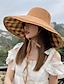 abordables Sombreros bucket de mujer-Mujer Sombrero Sombrero de copa Sombrero para el sol Portátil Protección Solar Exterior Calle Fin de semana Color puro Plaid Color puro