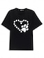 billige T-shirts til kvinde-Dame T-shirt Bourgogne-T-shirt 100 % bomuld Grafisk Hund Bogstaver Trykt mønster Daglig Ferie Weekend Basale Kortærmet Rund hals Sort