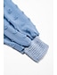 זול גופיות בסיסיות לנשים-חולצה קצרה בגדי ריקוד נשים כחול נייבי פול בז&#039; צבע אחיד / רגיל רשת טלאים מפלגה יומי אופנתי צווארון עגול רגיל S