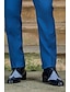 billiga Kostymer-Mörkblå Grå Herr Bröllop Bal Kostymer Solid färg 3 delar set Retro / vintage Skräddarsydd passform Singelknäppt 1 Knapp 2024
