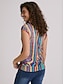 ieftine Bluze &amp; Camisole Damă-Pentru femei Bluză Dungi Casual Imprimeu Galben Fără manșon De Bază Neon &amp; Luminos În V