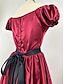 preiswerte Historische &amp; Vintage-Kostüme-Gotische Lolita Gothic Viktorianisch Cocktailkleid Vintage-Kleid Kleid Partykostüm Maskerade Ballkleid Boden-Länge Maria Antonietta Übergrössen Damen Mädchen Ballkleid Übergröße Halloween Kleid