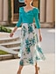 preiswerte Kleider für die Brautmutter-zweiteiliges, knielanges Polyester-Kleid mit Rundhalsausschnitt und halblangen Ärmeln in Übergröße, elegantes Kleid für die Brautmutter mit Perlen/Spitze, blaues Hochzeitsgastkleid 2024