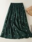 cheap Maxi Skirts-Women&#039;s Skirt A Line Maxi Skirts Print Polka Dot Casual Daily Weekend Summer Cotton And Linen Fashion Casual Yellow Navy Blue Brown Green