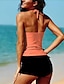 cheap Tankinis-Women&#039;s Normal Swimwear Tankini 2 Piece Swimsuit 2 Piece Plain Vacation Beach Wear Bathing Suits