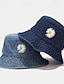 preiswerte Eimerhüte-Damen Hut Fischerhut Sonnenhut Tragbar Sonnenschutz Strasse Täglich Stickerei Gänseblümchen