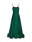 cheap Party Dress-Women&#039;s Luxe Satin Special Occasion Dress 3D Ruffle Cami Maxi Wedding Guest Dress
