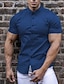 abordables camisa con botones para hombre-Hombre Camisa Abotonar la camisa Camisa casual Camisa de verano Negro Blanco Amarillo Rojo Azul cielo Manga Corta Plano Cuello Vuelto Casual Diario Abotonar Ropa Moda Ligeras Cómodo Grande y alto