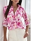 preiswerte Blusen und Hemden für Damen-Damen Tunika Bluse Weiß Kurzarm Hemdkragen Sommer