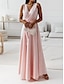 olcso sima ruhák-Női hétköznapi ruha Hosszú ruha Maxi ruha Fűzős Randi Vakáció Utcai sikk Maxi V-alakú Ujjatlan Arcpír rózsaszín Bor Rubin Szín