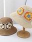 abordables Chapeaux Femme-Chapeau seau en paille au crochet coloré, vintage, bloc de couleur de fleur, chapeaux de soleil, pliables, à la mode, pour voyage, plage, pour femmes et filles