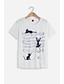 halpa Naisten T-paidat-Naisten T-paita Kissa Musiikki Päivittäin Viikonloppu Painettu Mukautettu tulostus Lyhythihainen Perus Pyöreä kaula-aukko